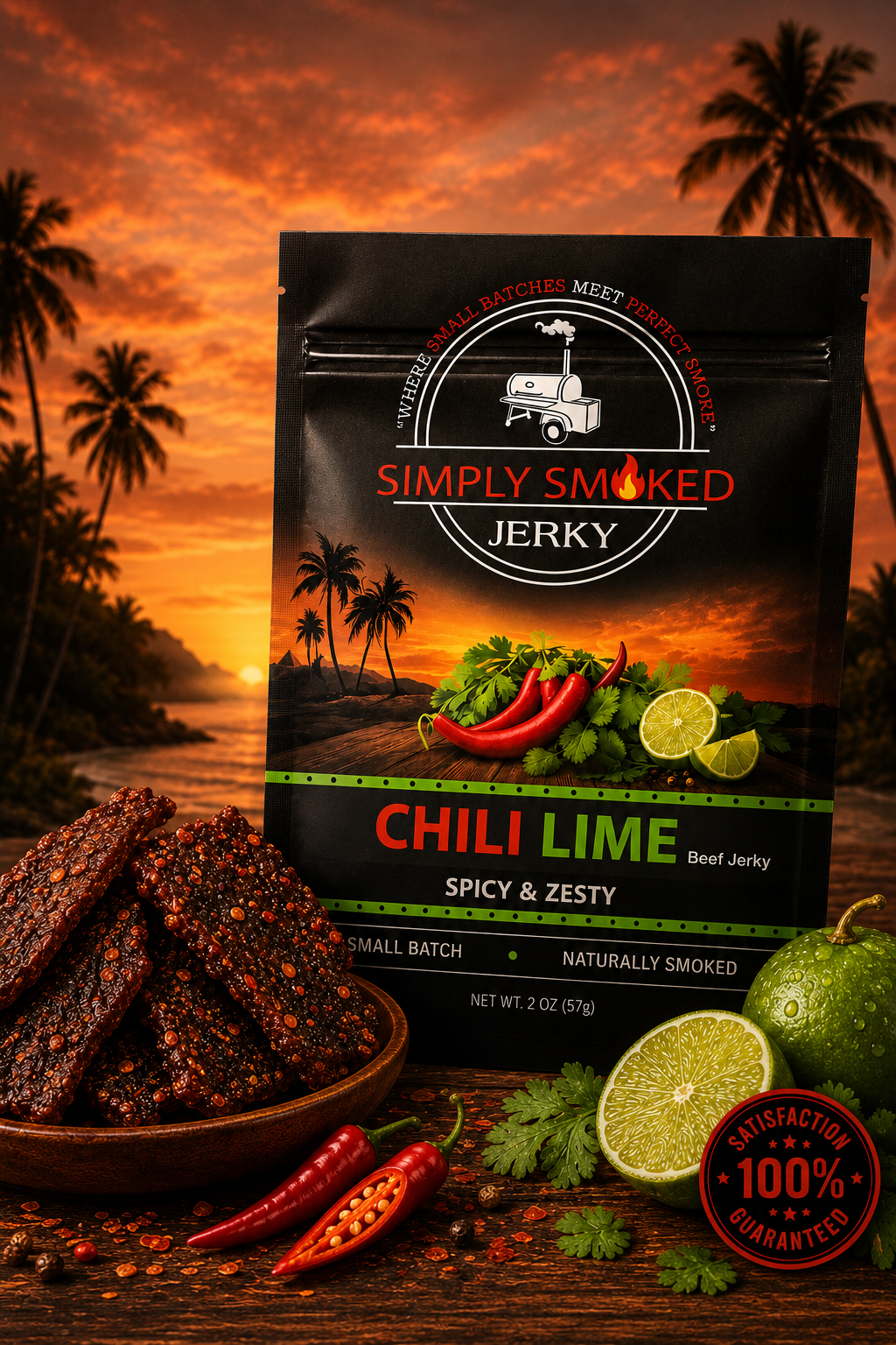 Chili Lime Smoked Beef Jerky
